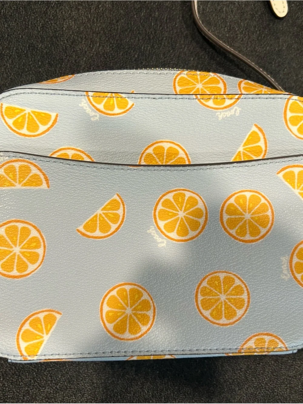 Coach Orange Print Crossbody Bag